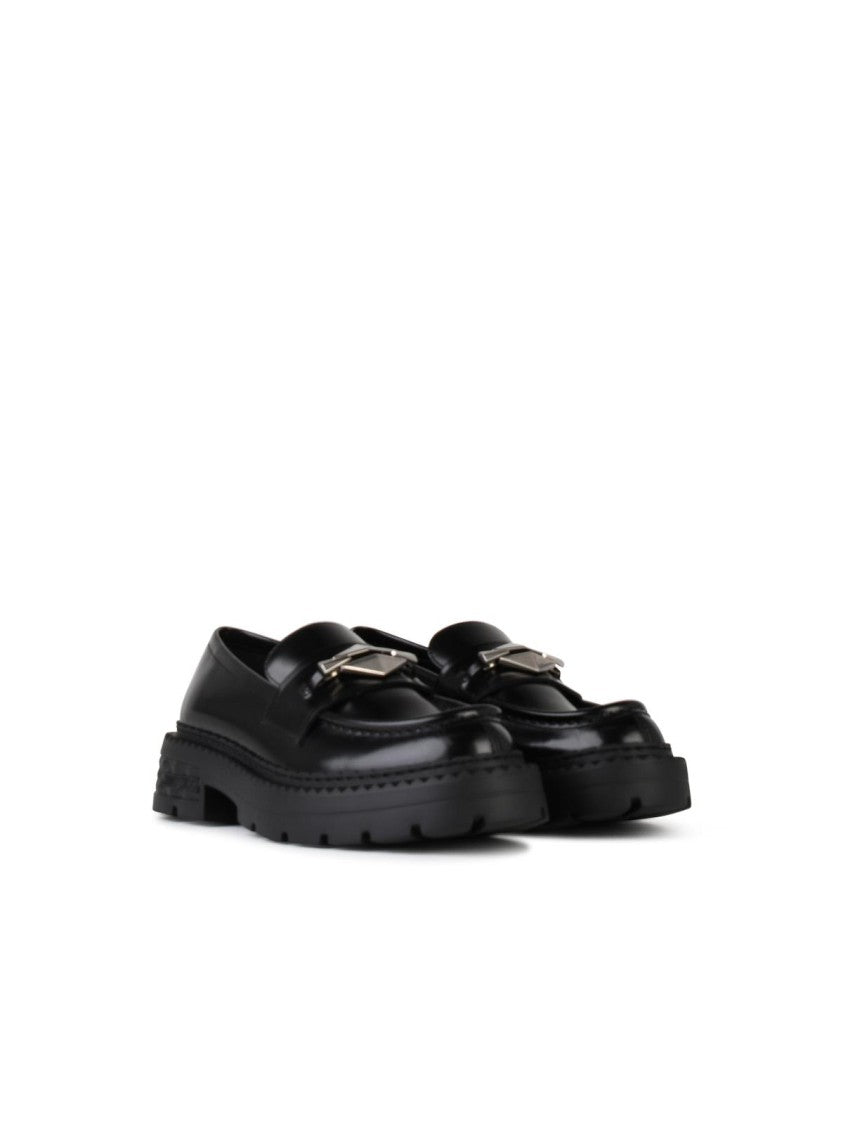 Jimmy Choo Marlow' Black Shiny Leather Loafers