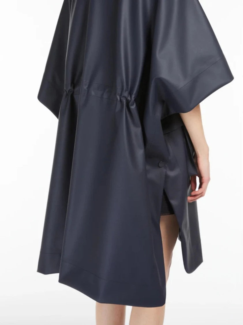 Max Mara Knee-Length Matte Black Raincoat