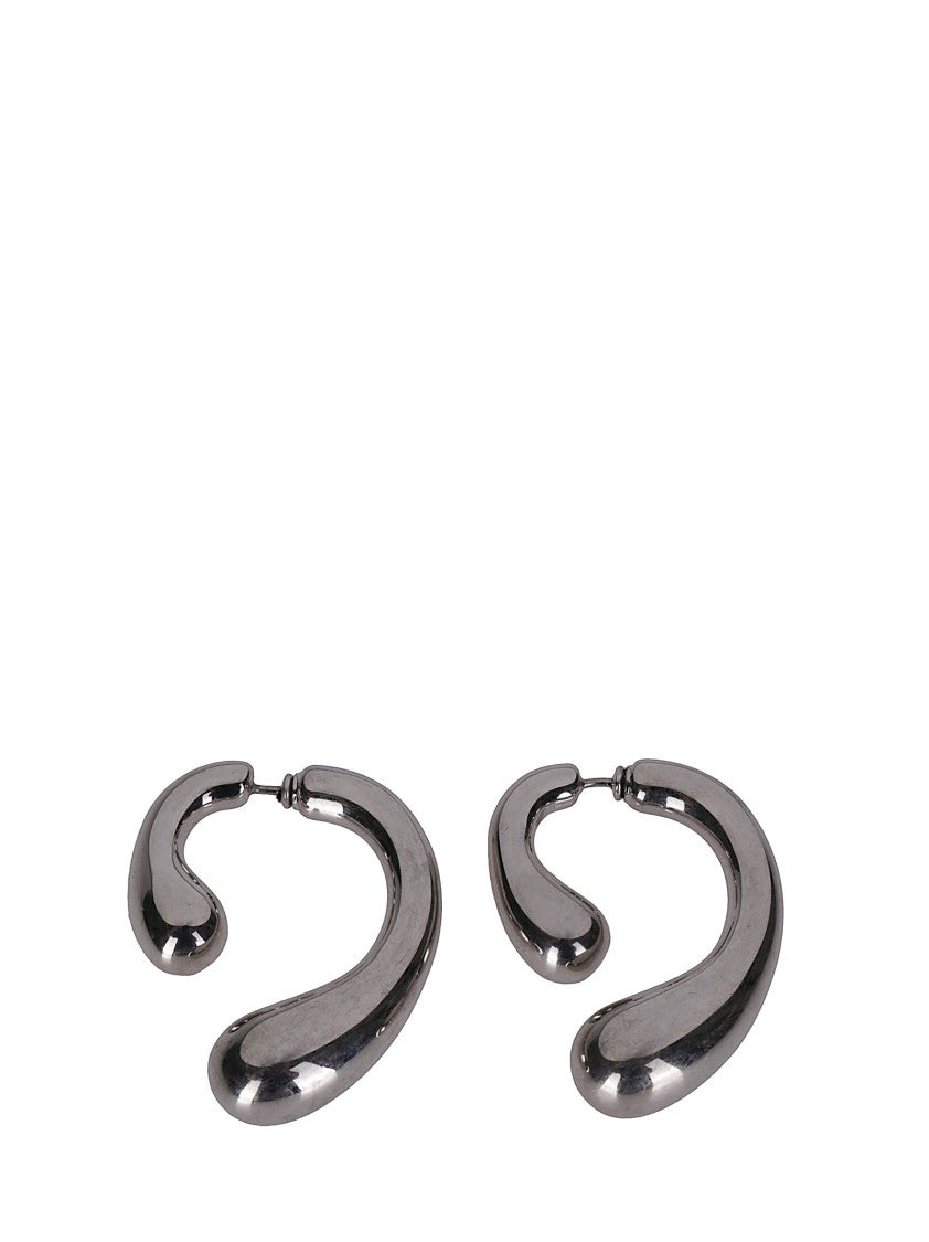 Panconesi Sculptural Silver-Toned Brass Wraparound Earrings