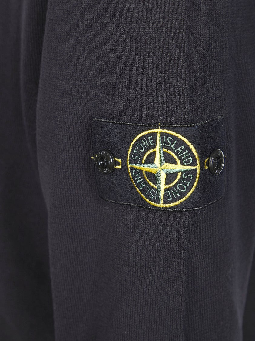 Stone Island Crew Neck Ribbed Neckline Sweatshirt