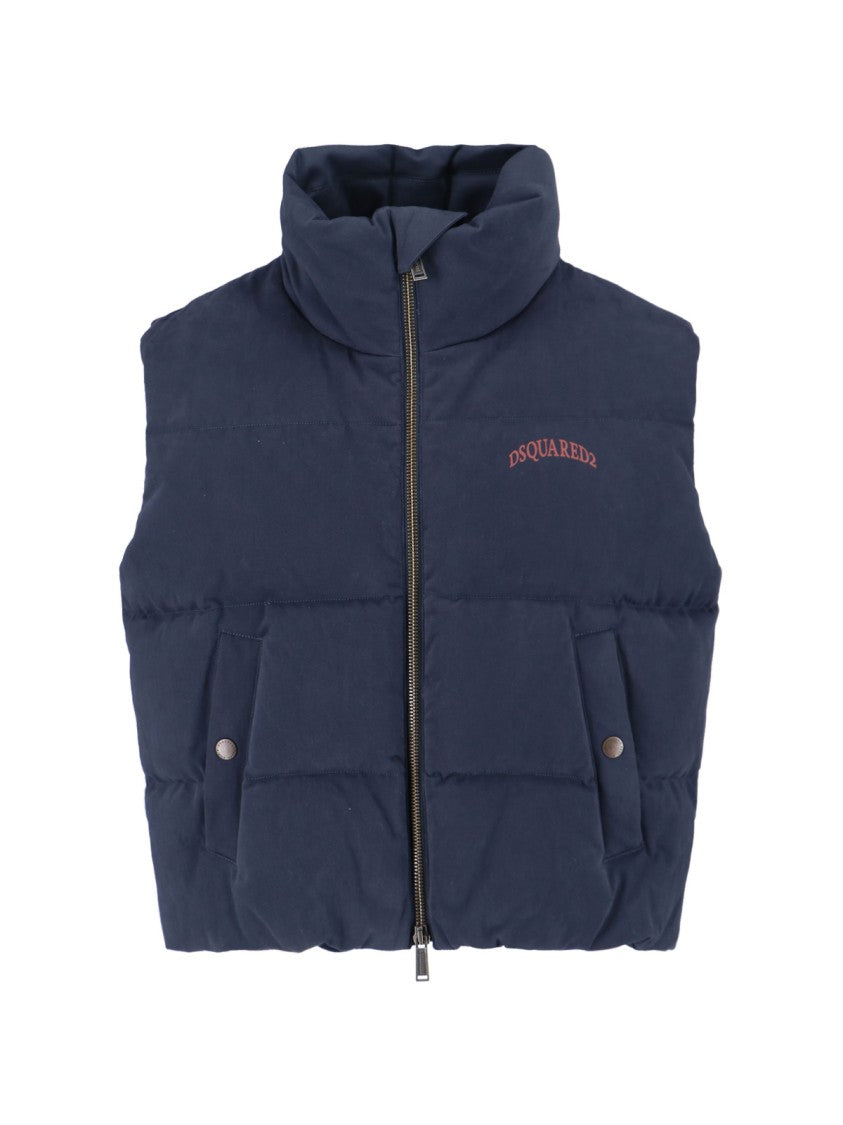 Dsquared2 Quilted Sleeveless Puffer Jacket With Heritage Lining