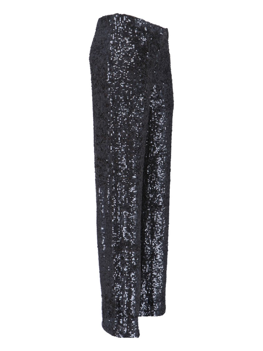 Parosh Straight-Leg Trousers With Sequined Surface