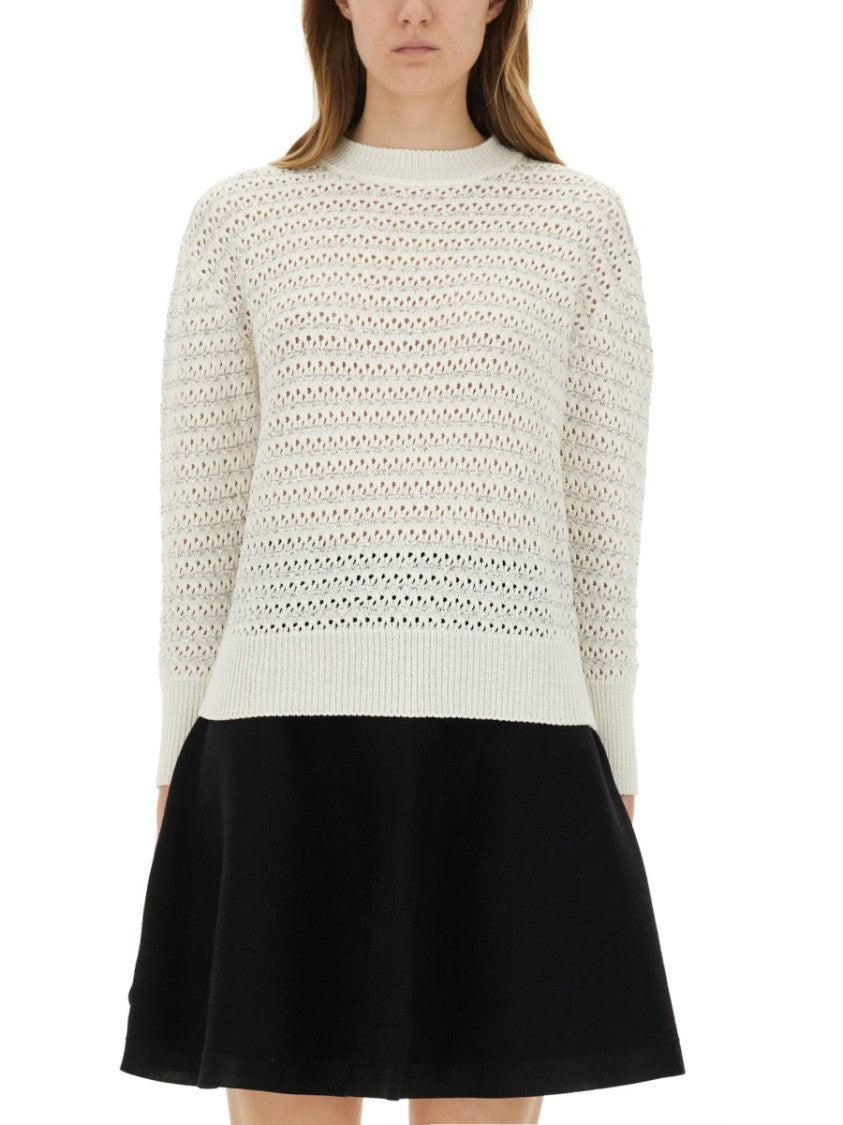 Fabiana Filippi Textured Knit Cotton Jersey Sweater