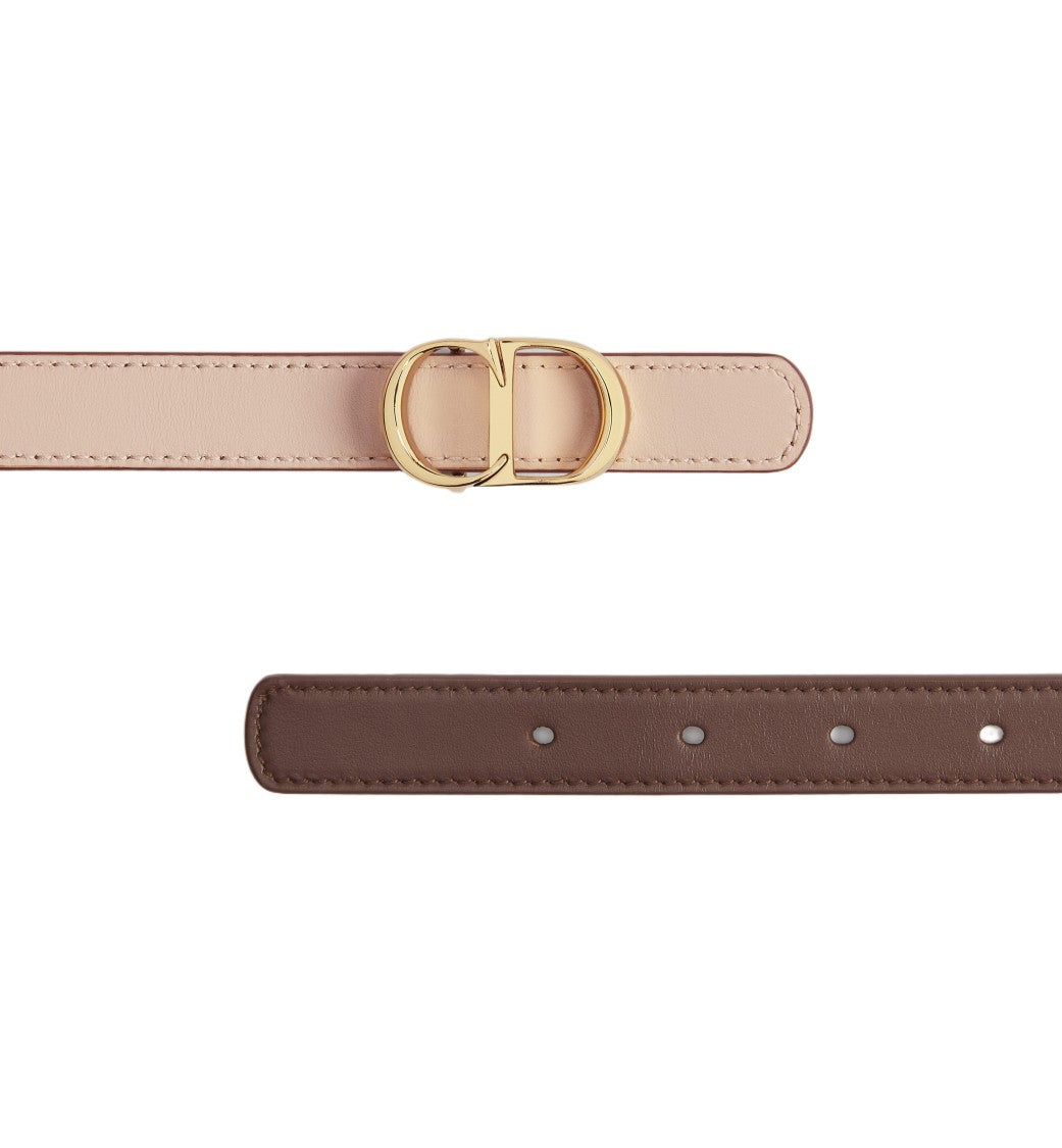 Christian Dior Signature Leather Polished Buckle Belt
