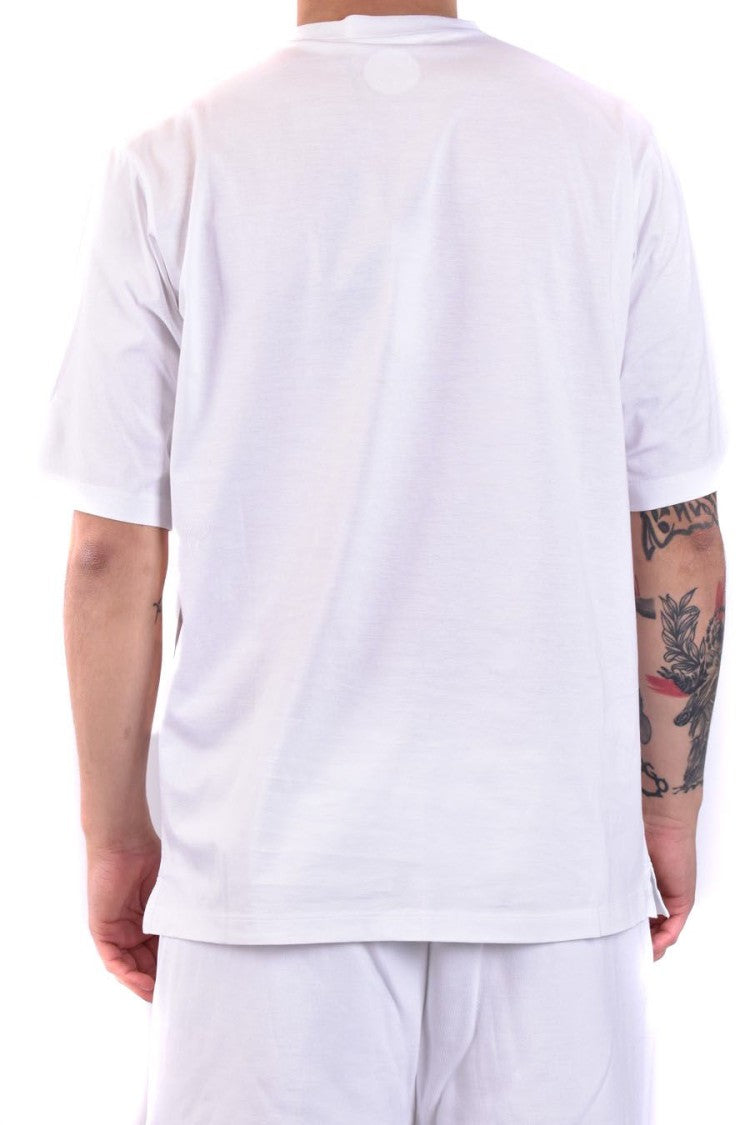Dsquared2 White Cotton Graphic Print T-Shirt