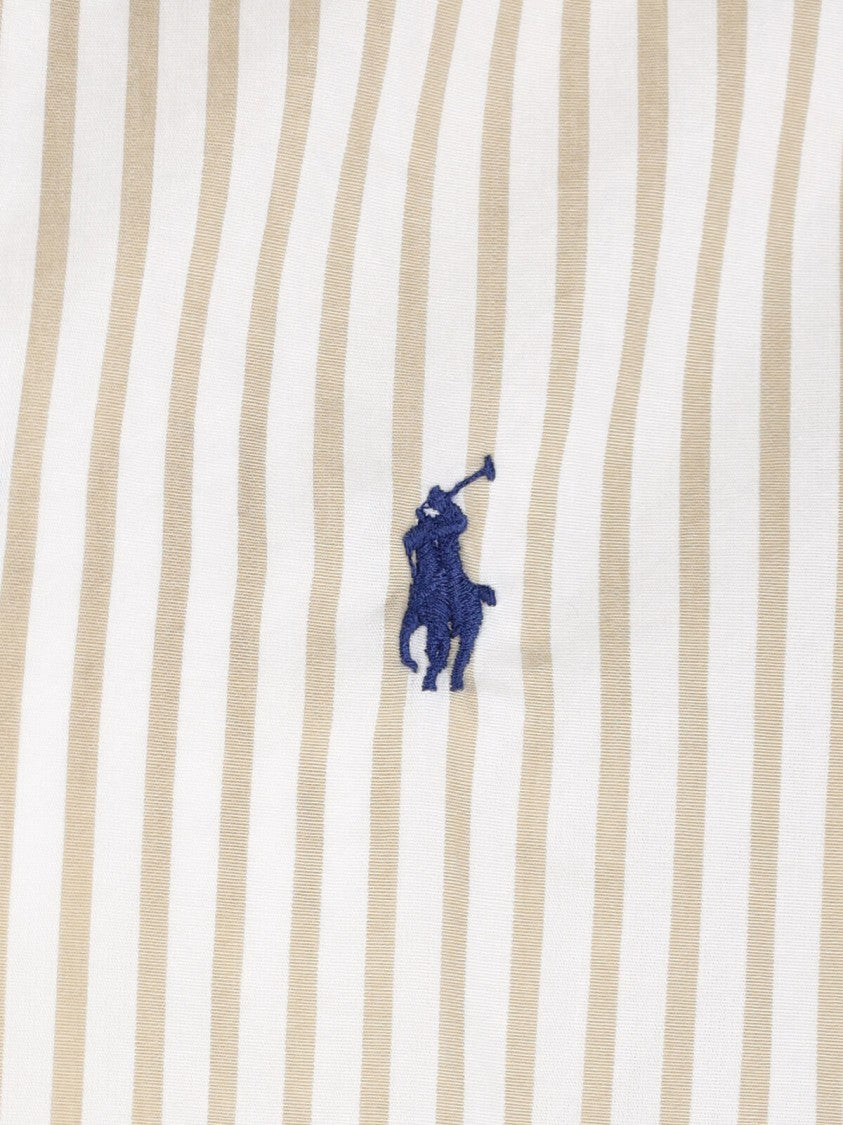 Polo Ralph Lauren Beige Striped Button-Up Shirt