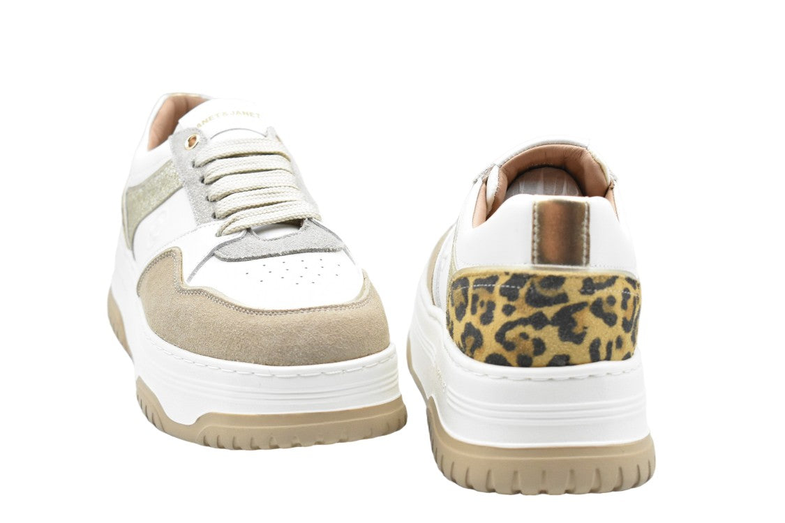 Janet & Janet Platform Sneakers With Leopard Print
