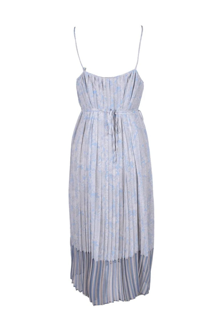 Semi Couture Light Blue Pleated Dress