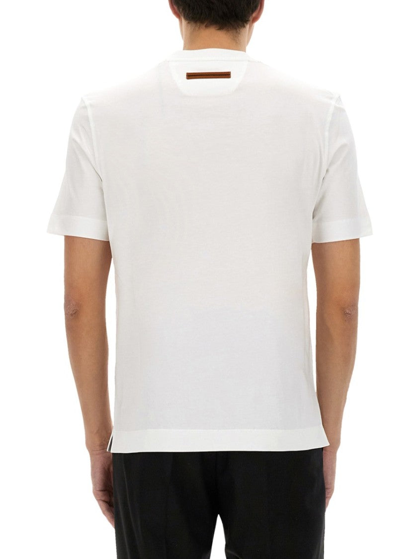 Zegna Tailored Jersey T-Shirt With Minimalist Design And Logo