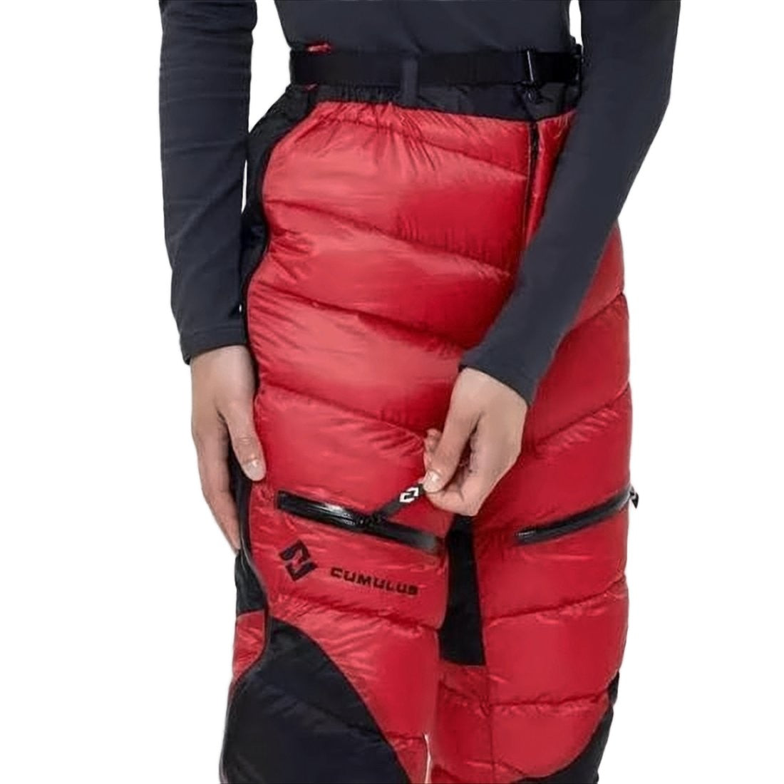 Cumulus Quilted Padded Straight Pants With Adjustable Ankle Zippers