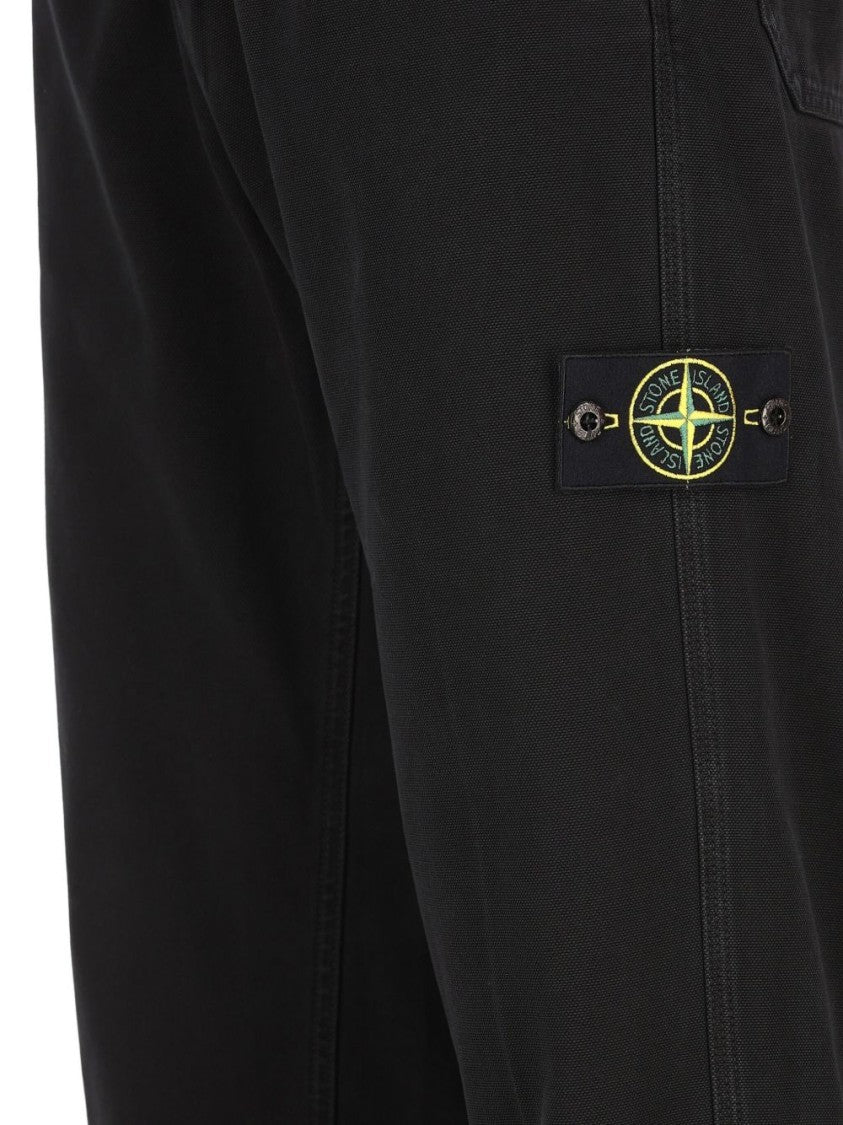 Stone Island Straight-Leg Utility Pants With Mid-Rise Waist