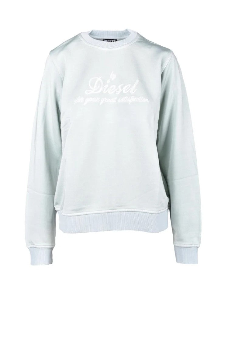 Diesel Mint Green Viscose Cotton Sweatshirt