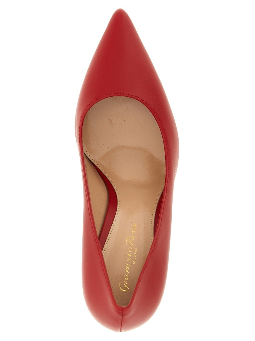 Gianvito Rossi Pointed Toe Leather Pumps With Stiletto Heel