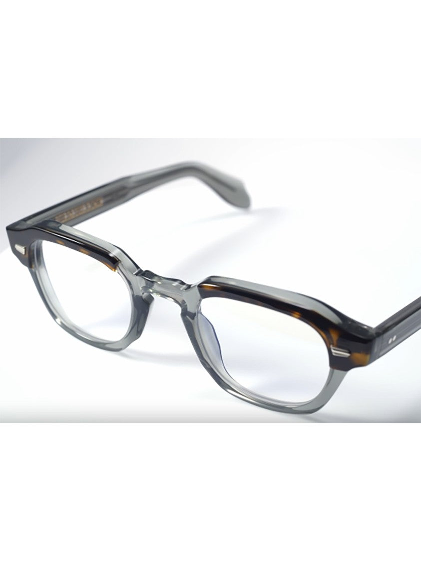 Cutler And Gross Geometric Acetate Eyeglasses With Distinctive Browline