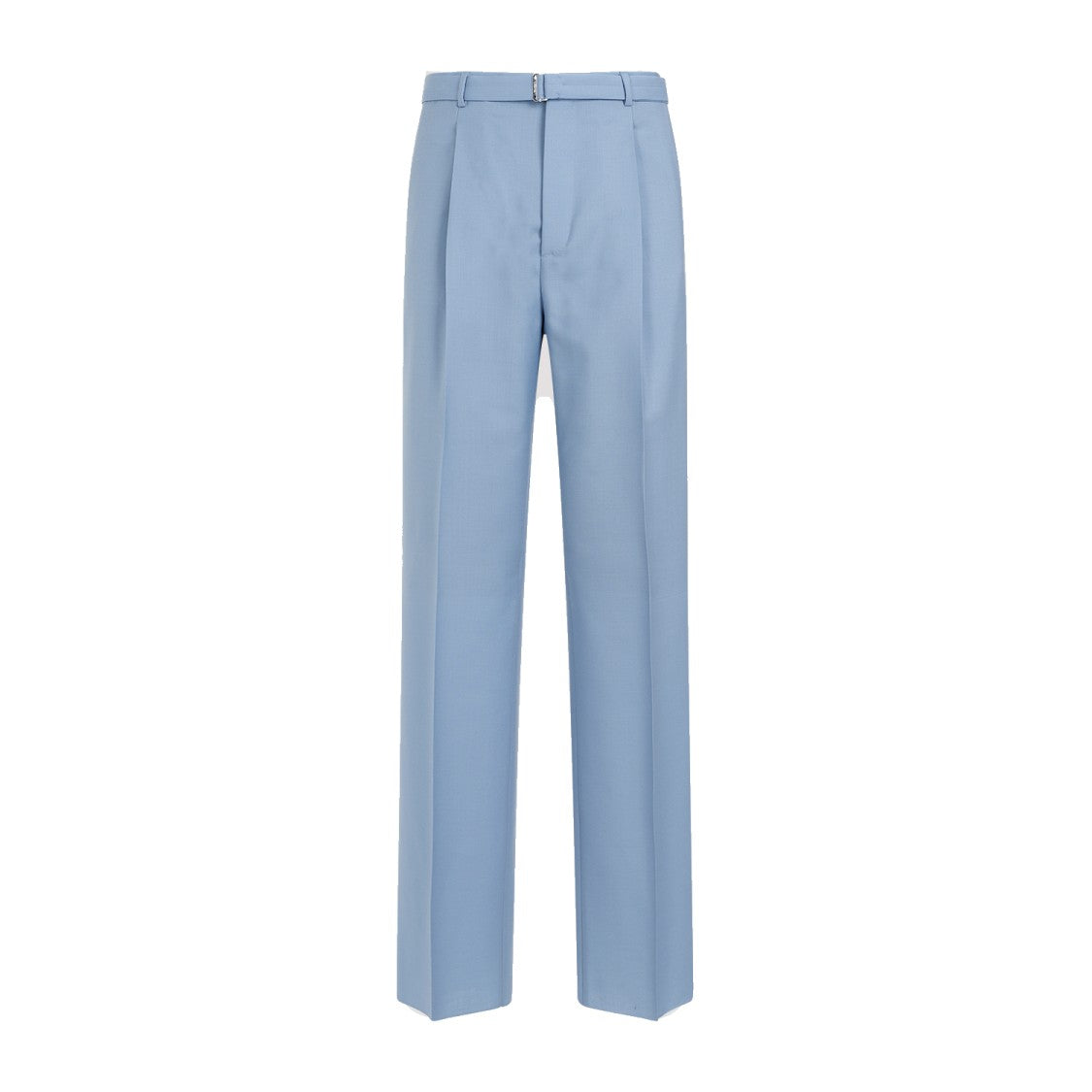 Lanvin Blue Fog Virgin Wool Leg Trousers