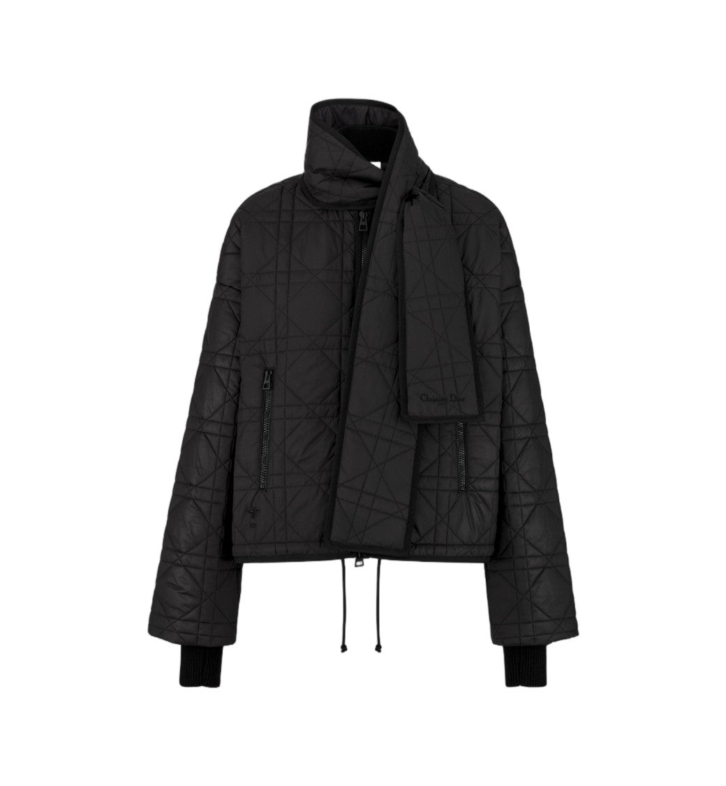 Christian Dior Quilted Black Cropped Boxy Coat