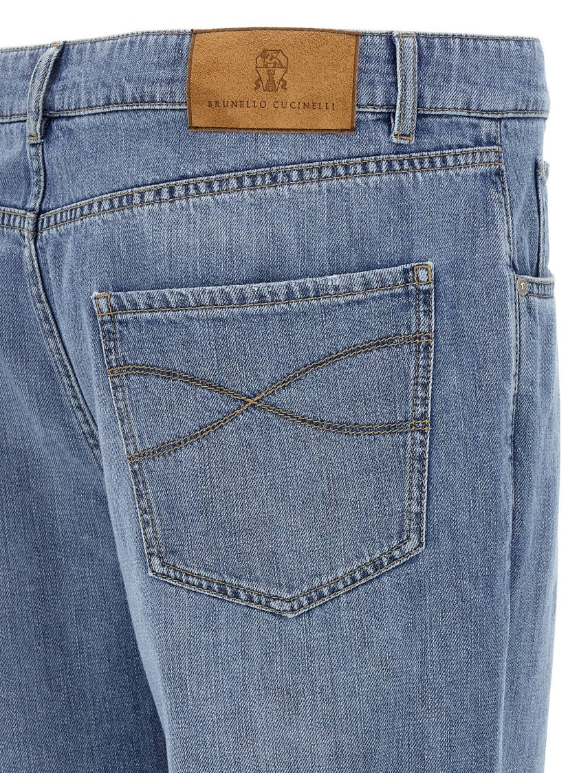 Brunello Cucinelli Stonewashed Cotton Denim Jeans