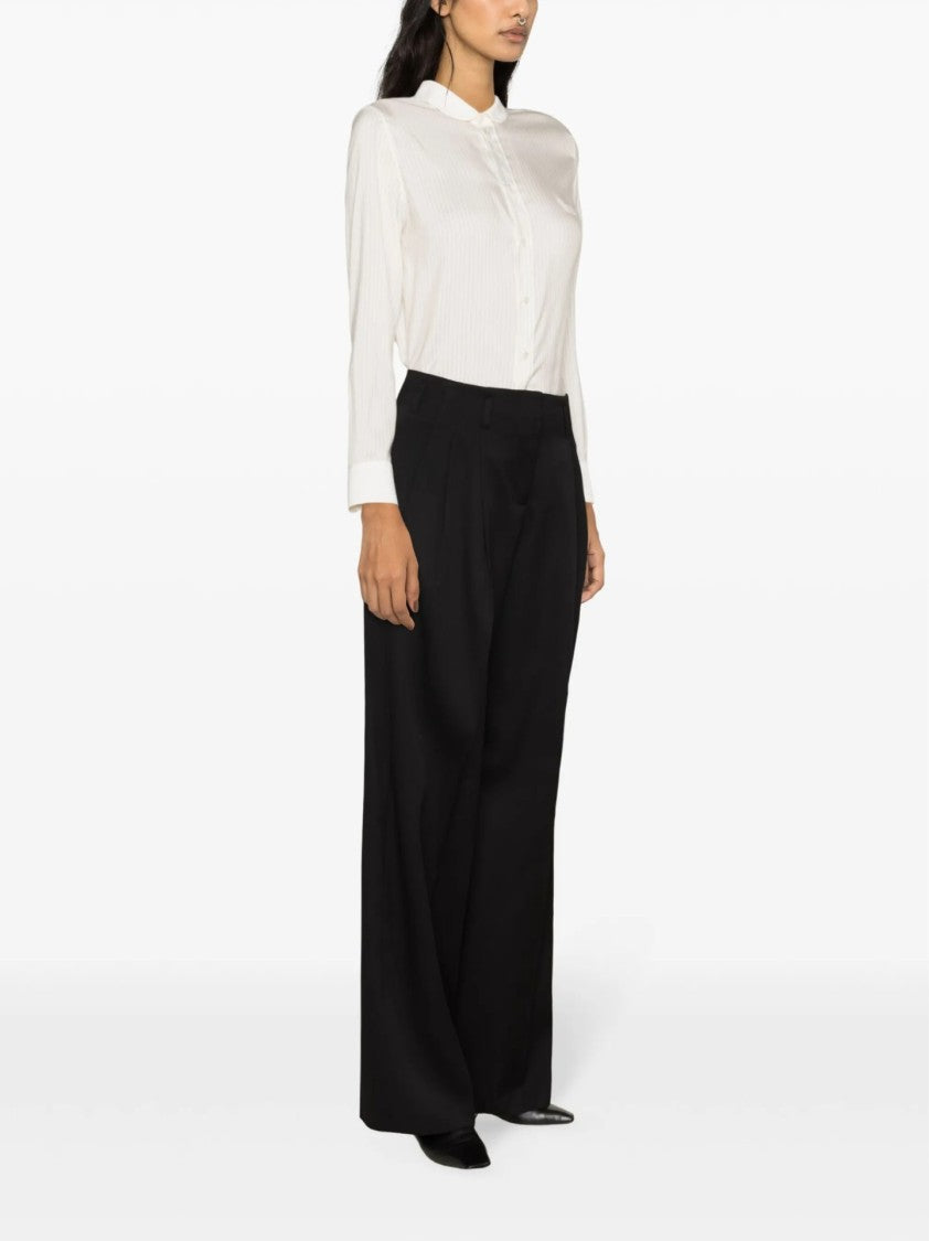 Golden Goose Wide-Leg Black Trousers With High Waist