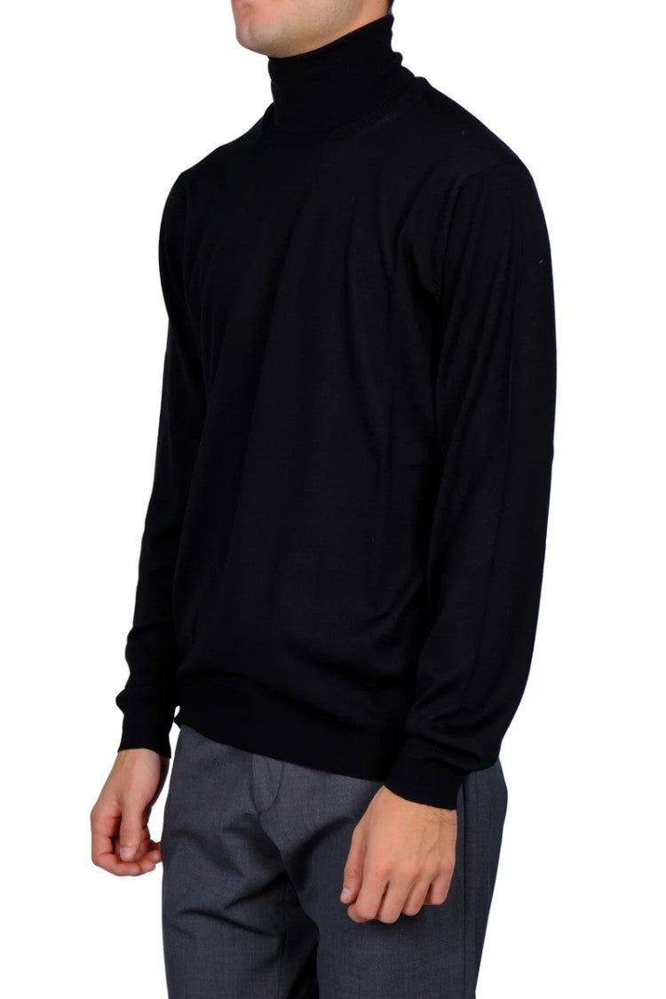 Filippo De Laurentiis Fitted Merino Wool Turtleneck Sweater