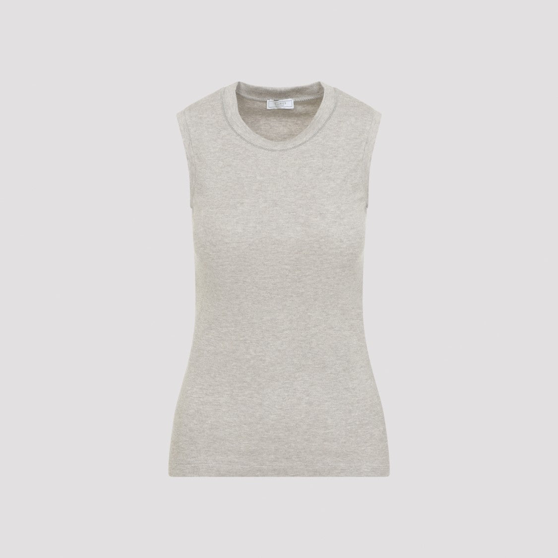 Peserico Ribbed Viscose Blend Sleeveless Top