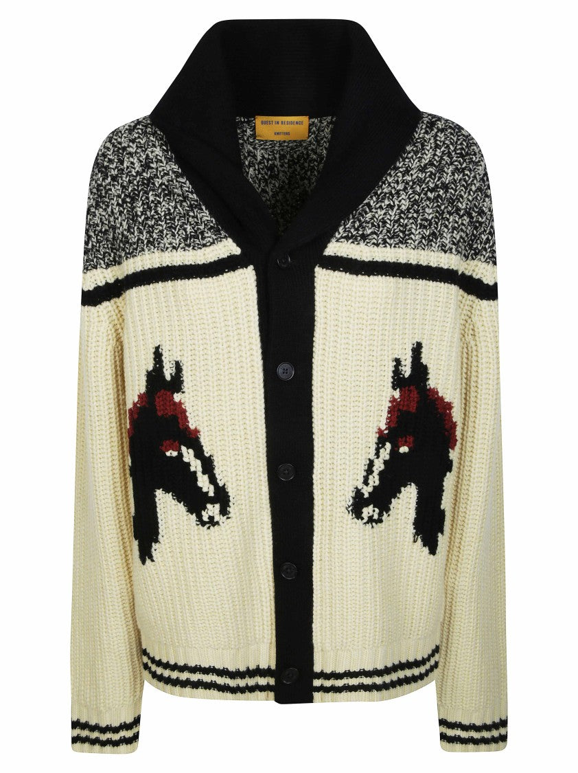 Guest In Residence Rodeo Chunky Knit Equestrian Cardigan