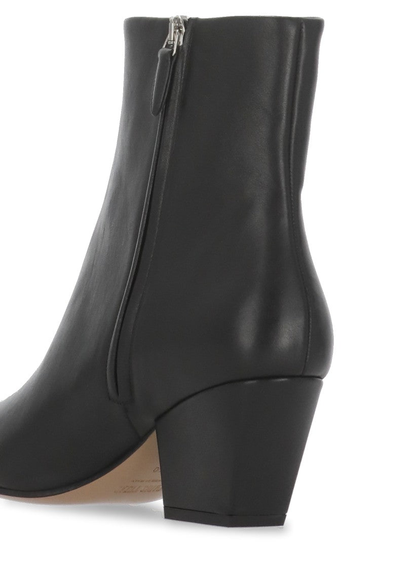 Paris Texas Black Arrow Toe Leather Boots