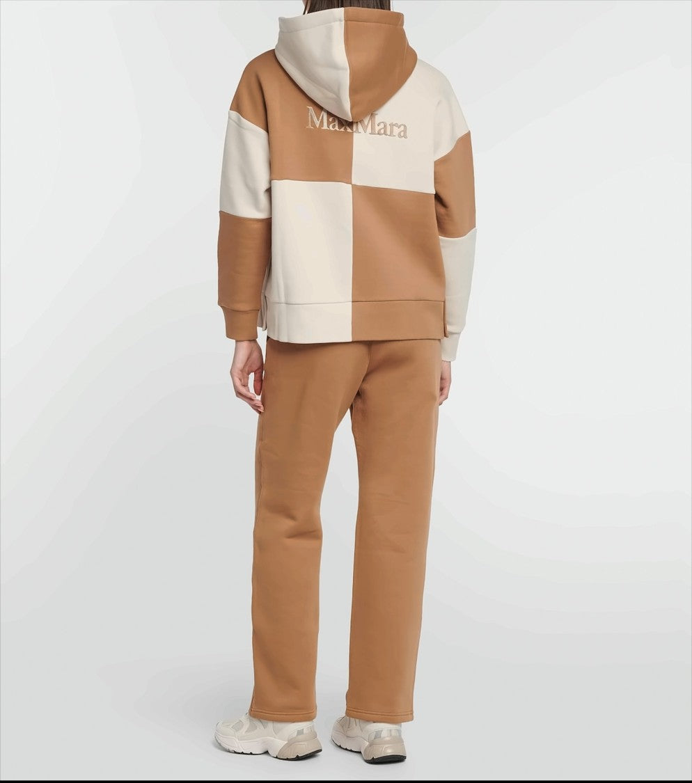 Max Mara Color-Block Zip-Up Hoodie With Drawstring Hood