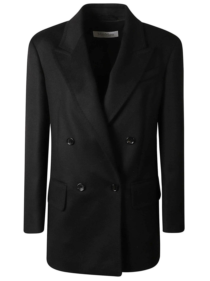 Max Mara Tailored Double-Breasted Blazer With Structured Silhouette And Wide Lapels