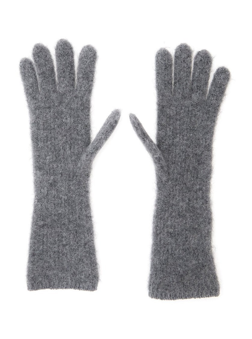 Jacquemus Long Textured Alpaca Blend Gloves