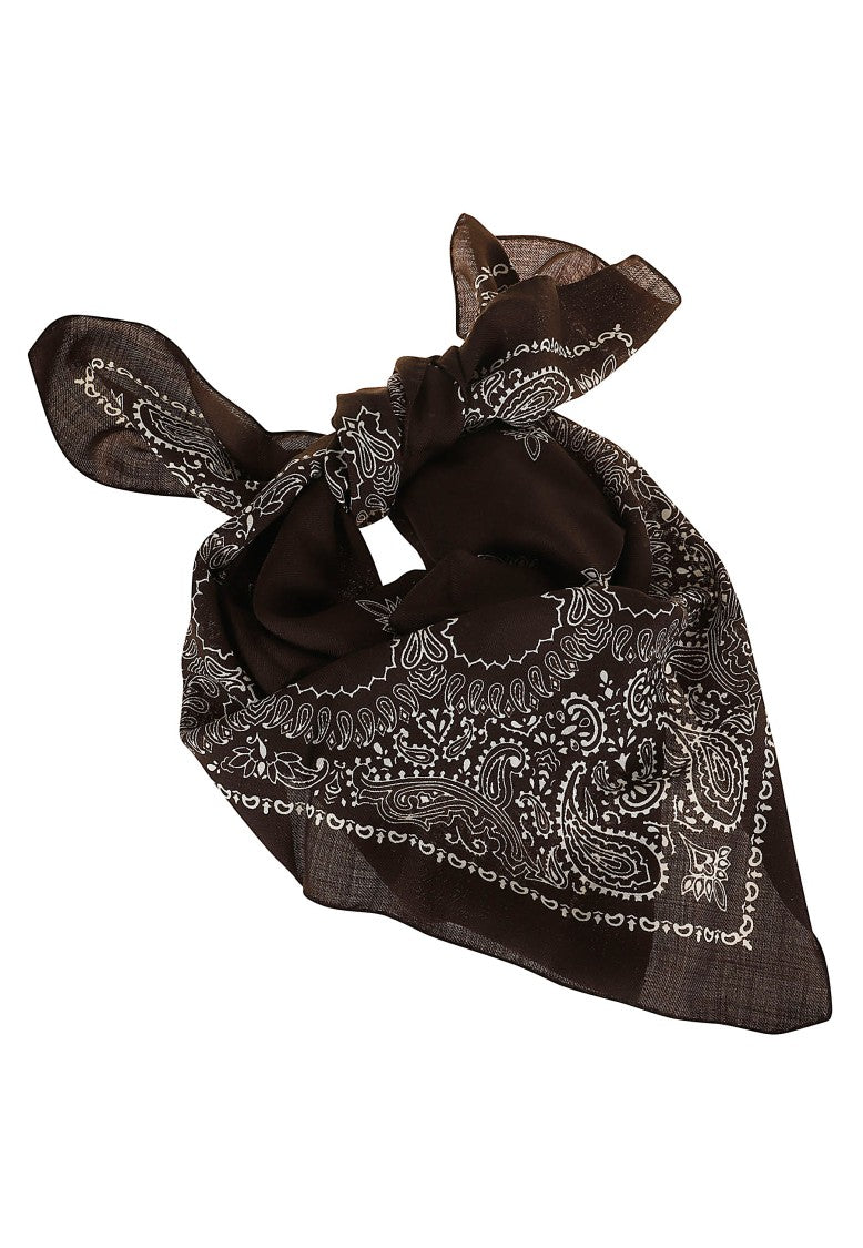 Destin Brown Judy Carrè Dis.Bandana 90X90 Wool Scarf