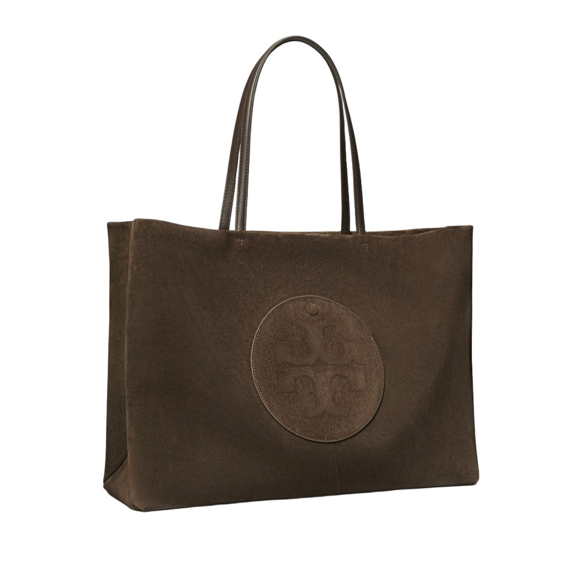 Tory Burch Suede Tote Bag With Leather Trim