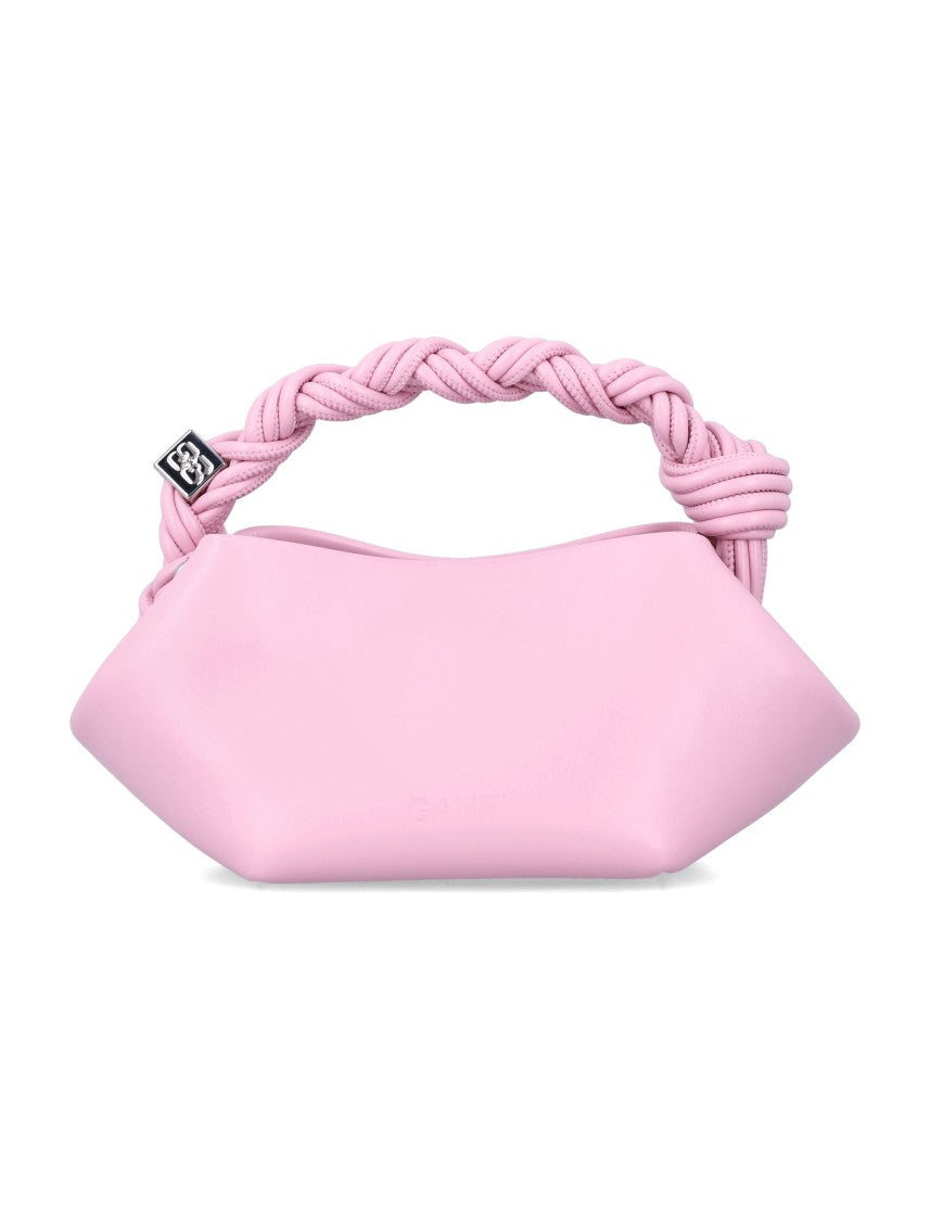 Ganni Bou Mini Leather Top Handle Handbag