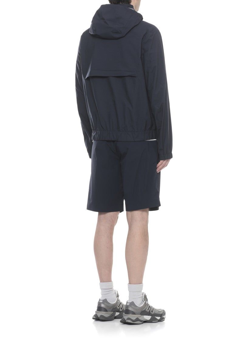 K-Way Blue Aurene Stretch Hooded Jacket