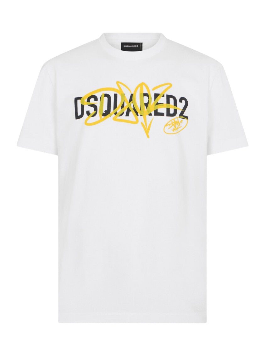Dsquared2 Relaxed-Fit Graphic Logo Cotton T-Shirt