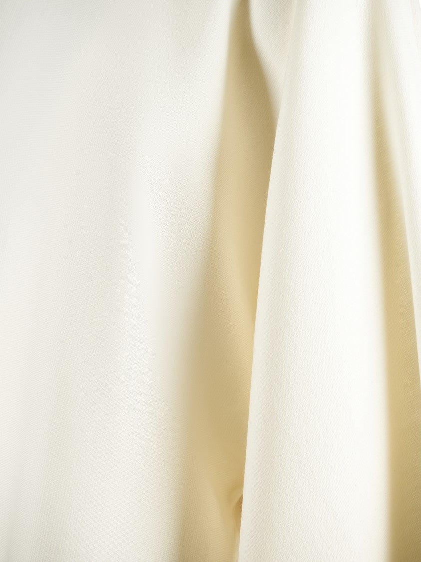 Max Mara Cropped Dress With Flowing Sleeves And Adjustable Ties