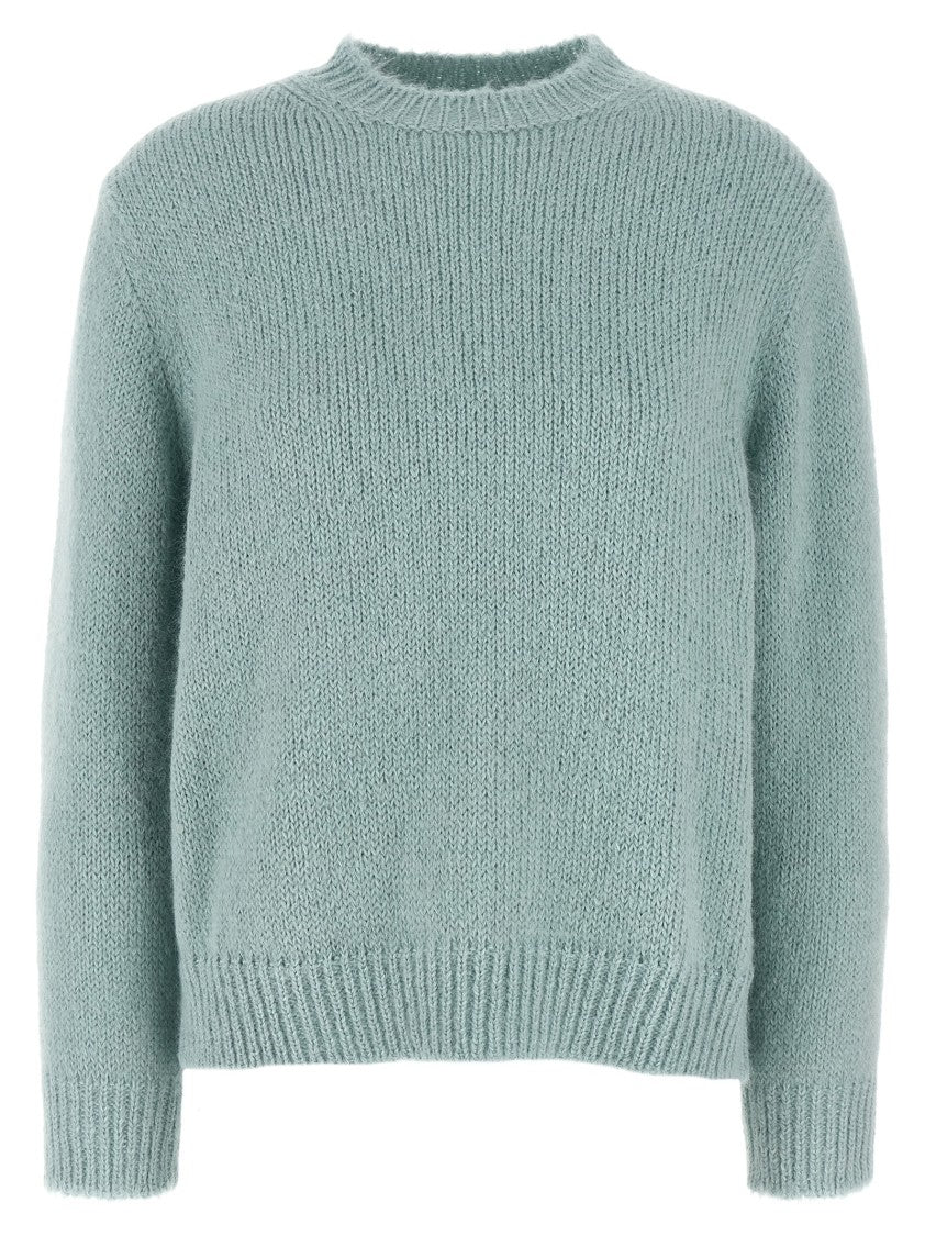 Jil Sander Alpaca Wool Crewneck Sweater With Dropped Shoulders