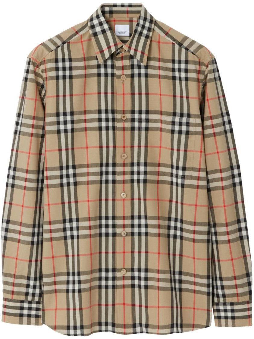 Burberry Check Print Shirt With Vintage Pattern