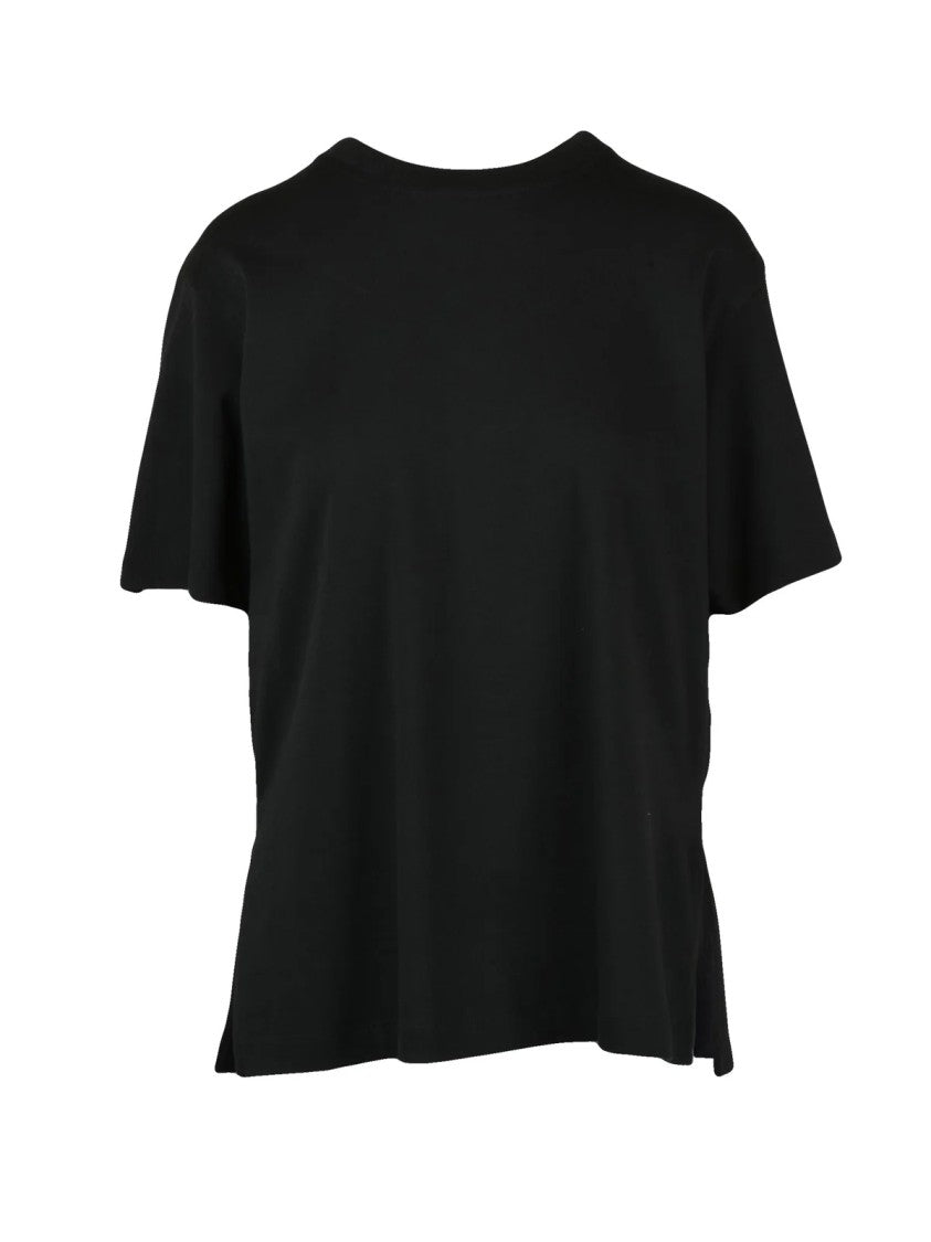 Sportmax Black Cotton Fringe T-Shirt