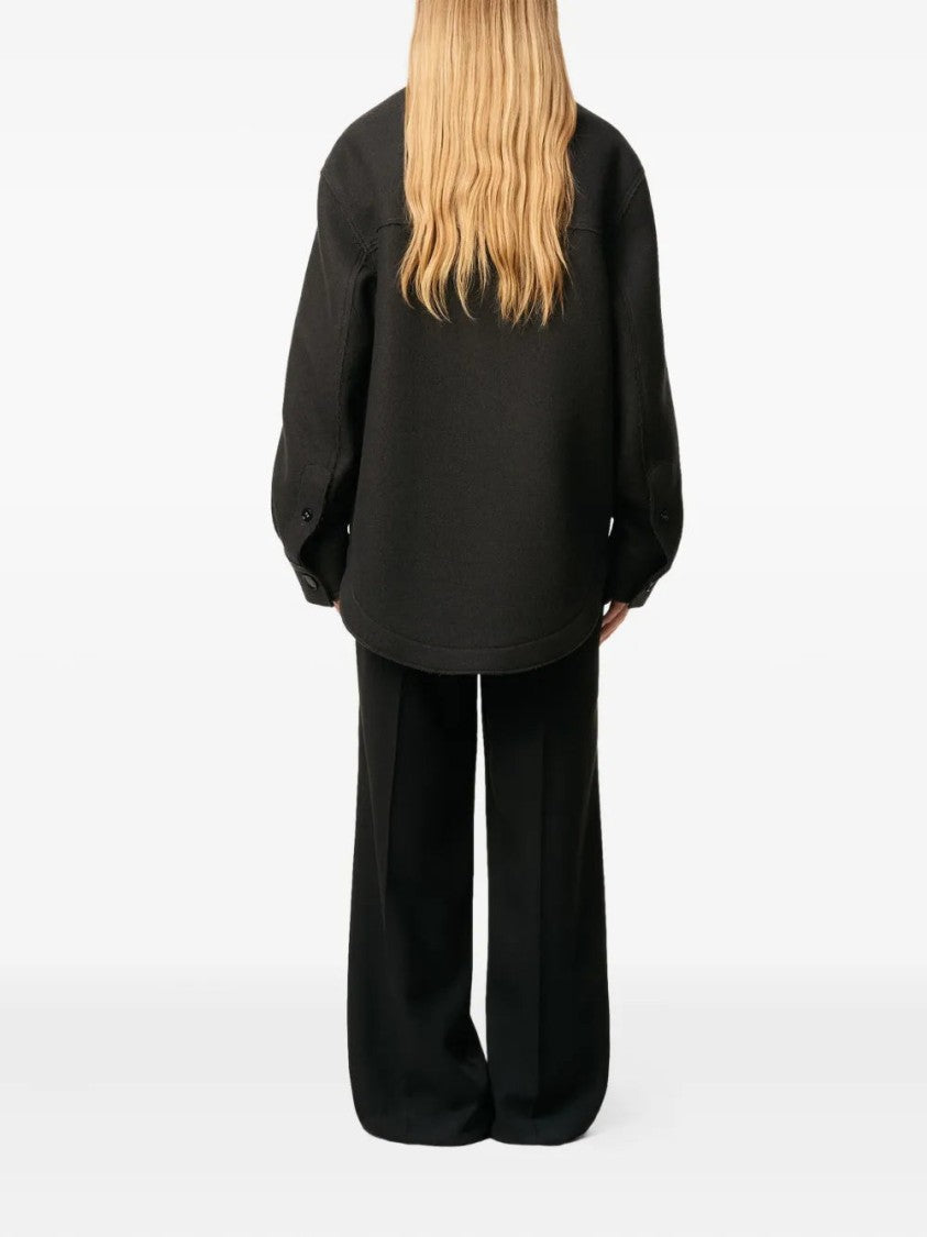 Ami Button-Up Wool Jacket