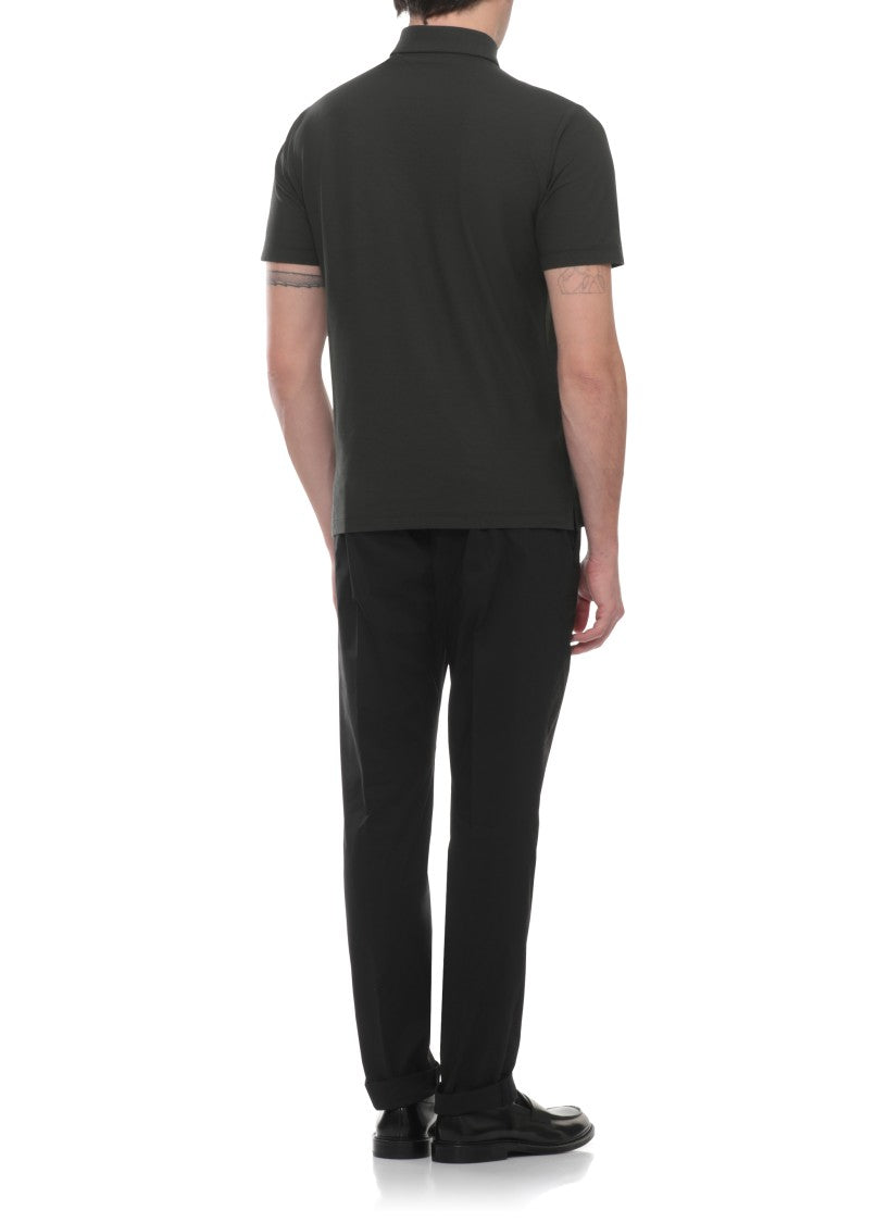 Zanone Green Cotton Polo Shirt
