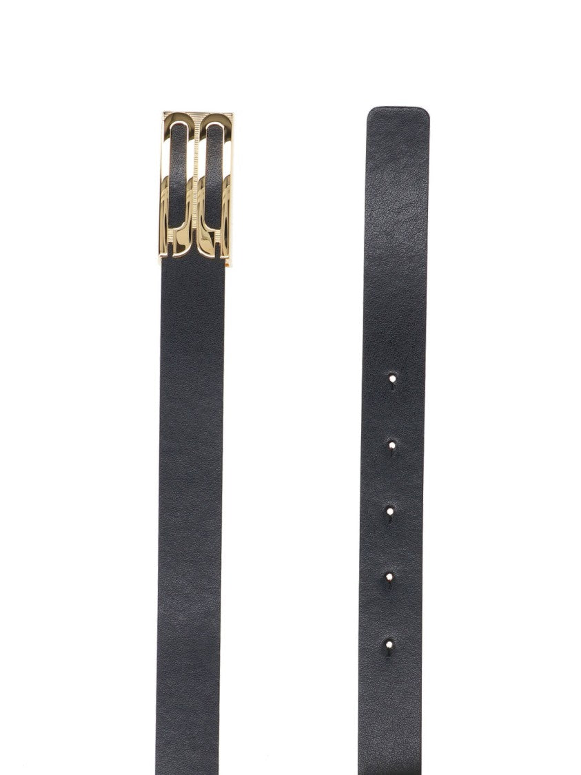 Victoria Beckham Black Leather Belt