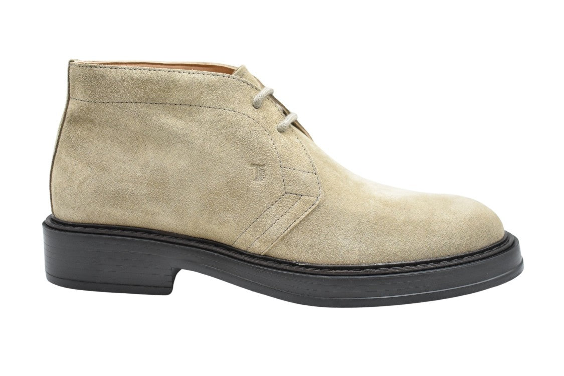 Tod's Laced Suede Boots With Refined Detailing