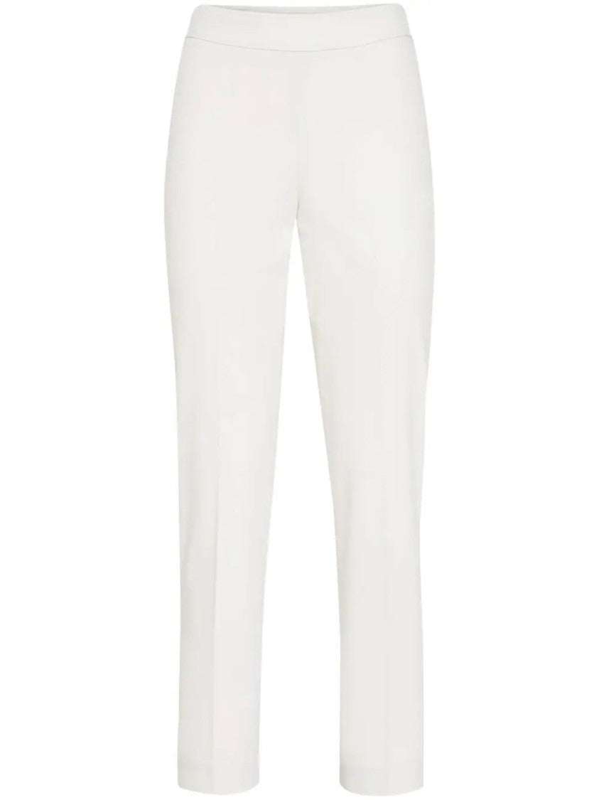 Brunello Cucinelli Tailored White Trousers With Modern Side Slits