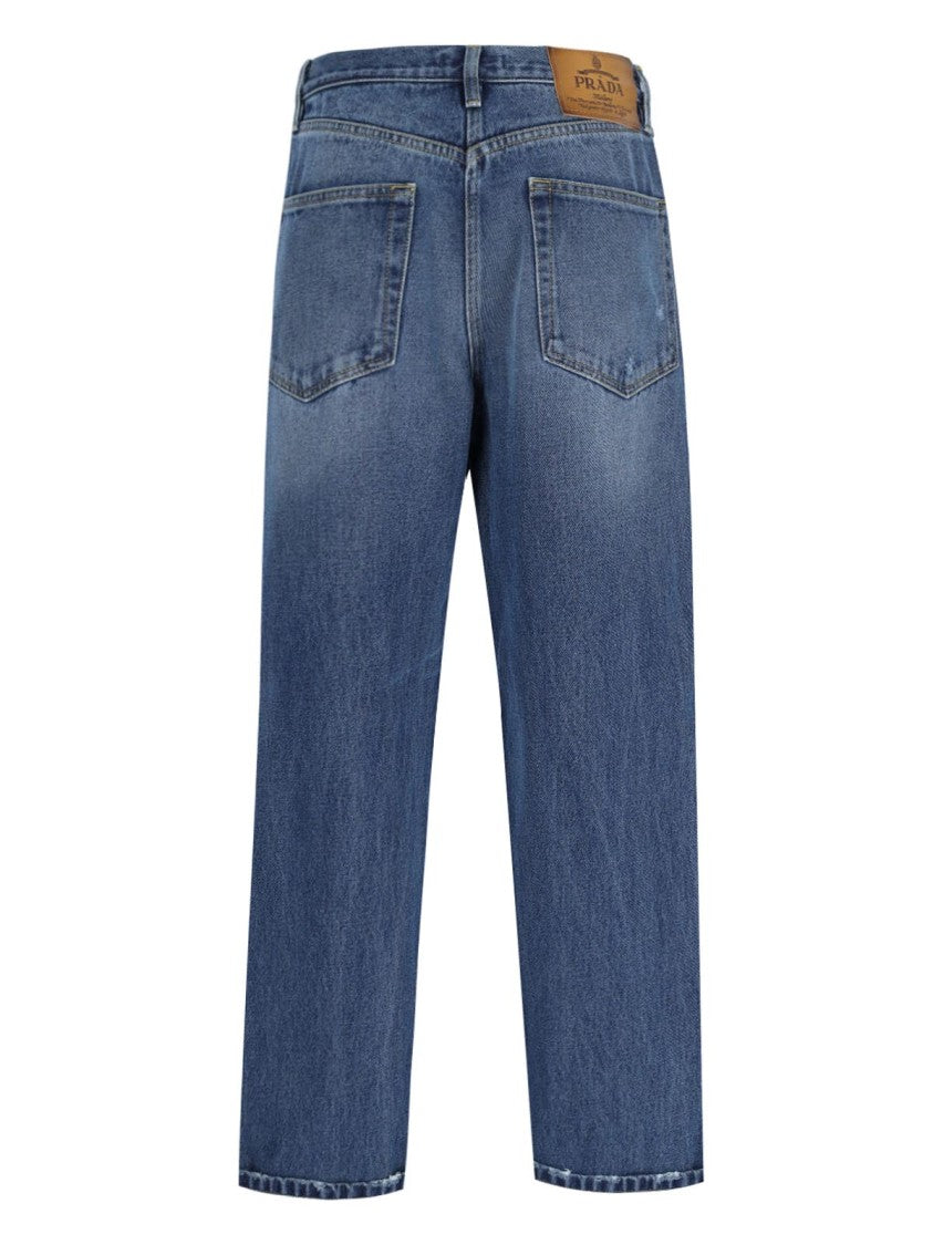 Prada Wide-Leg Jeans – Light Blue