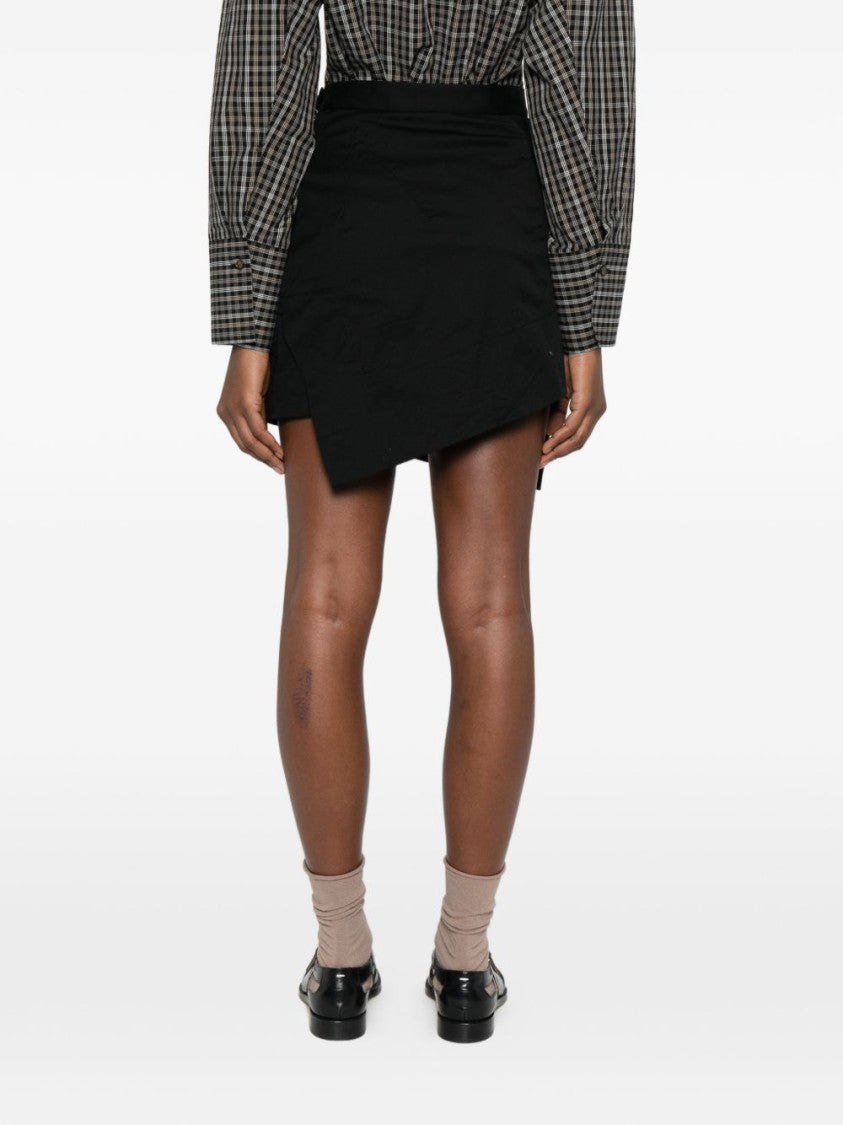 Vivienne Westwood Black Asymmetric Hem High Waist Skirt