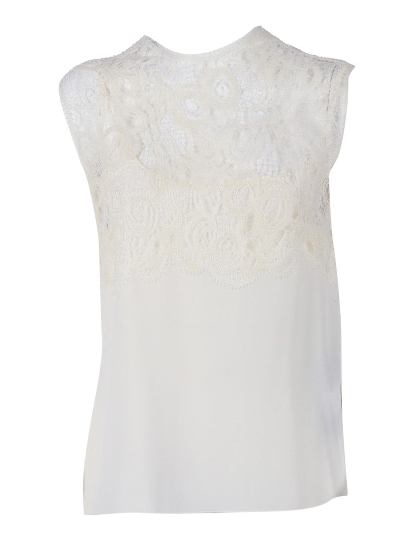 Fabiana Filippi High-Collar Crepe Top