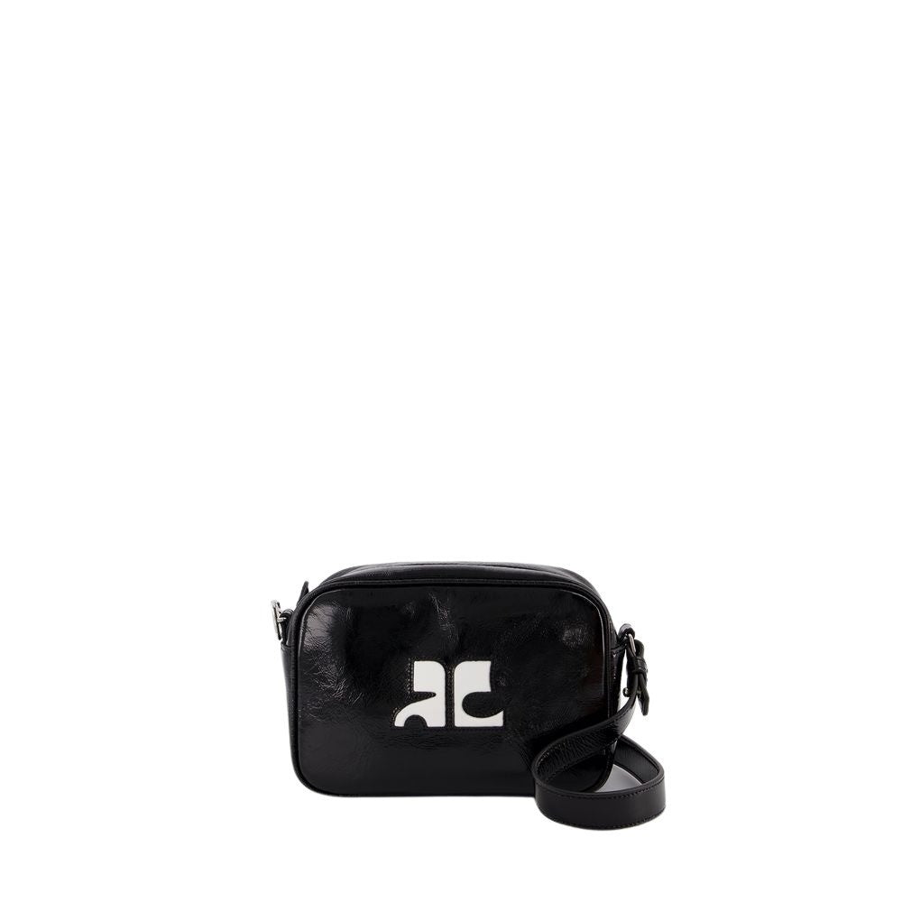 Courrèges Reedition Camera Crossbody - Leather - Black