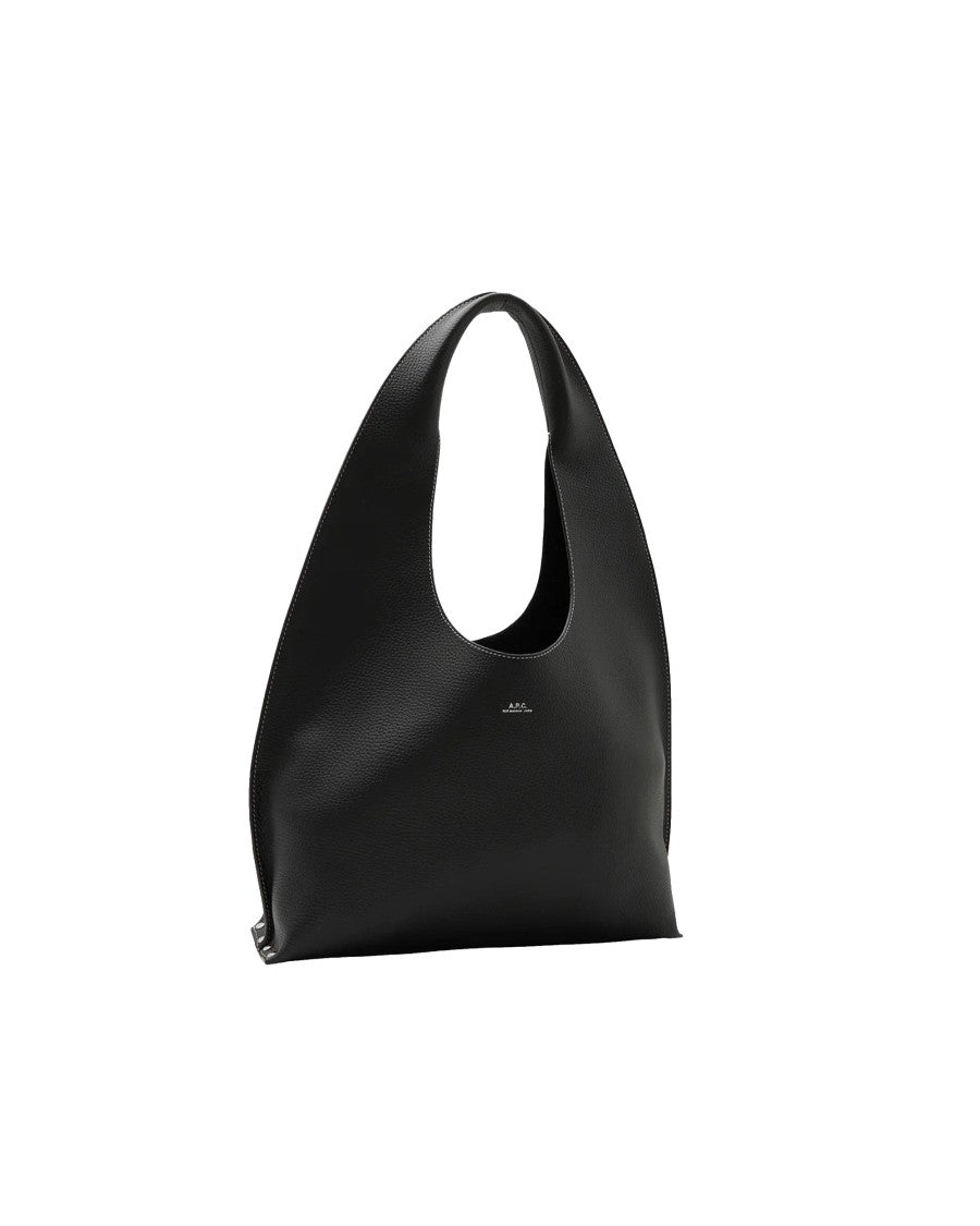 A.P.C. Textured Leather Shoulder Bag With Stud Detailing