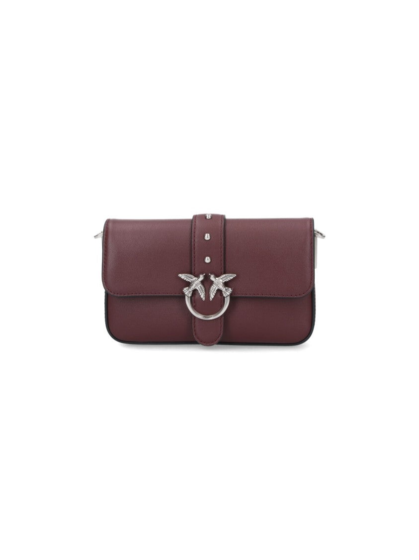 Pinko Burgundy Love Bag Slouchy Leather Bag