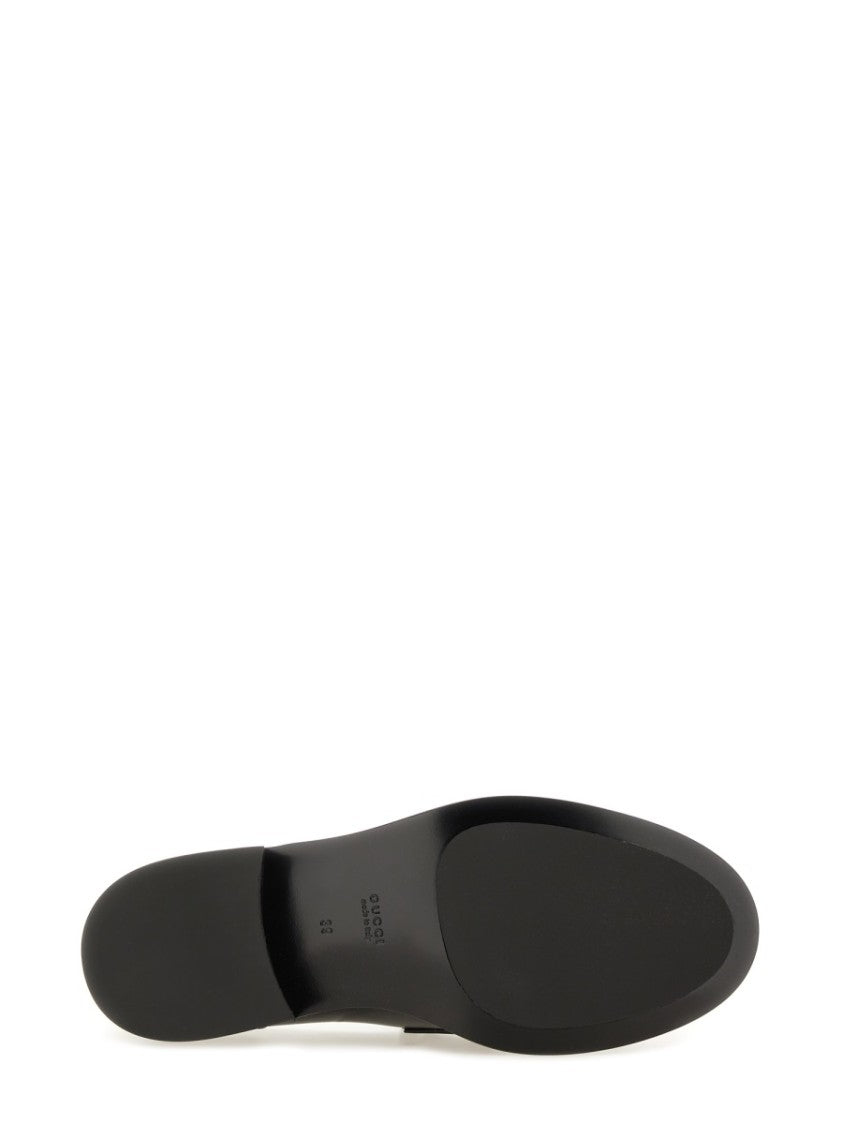 Gucci Silver Clamp Calfskin Mules